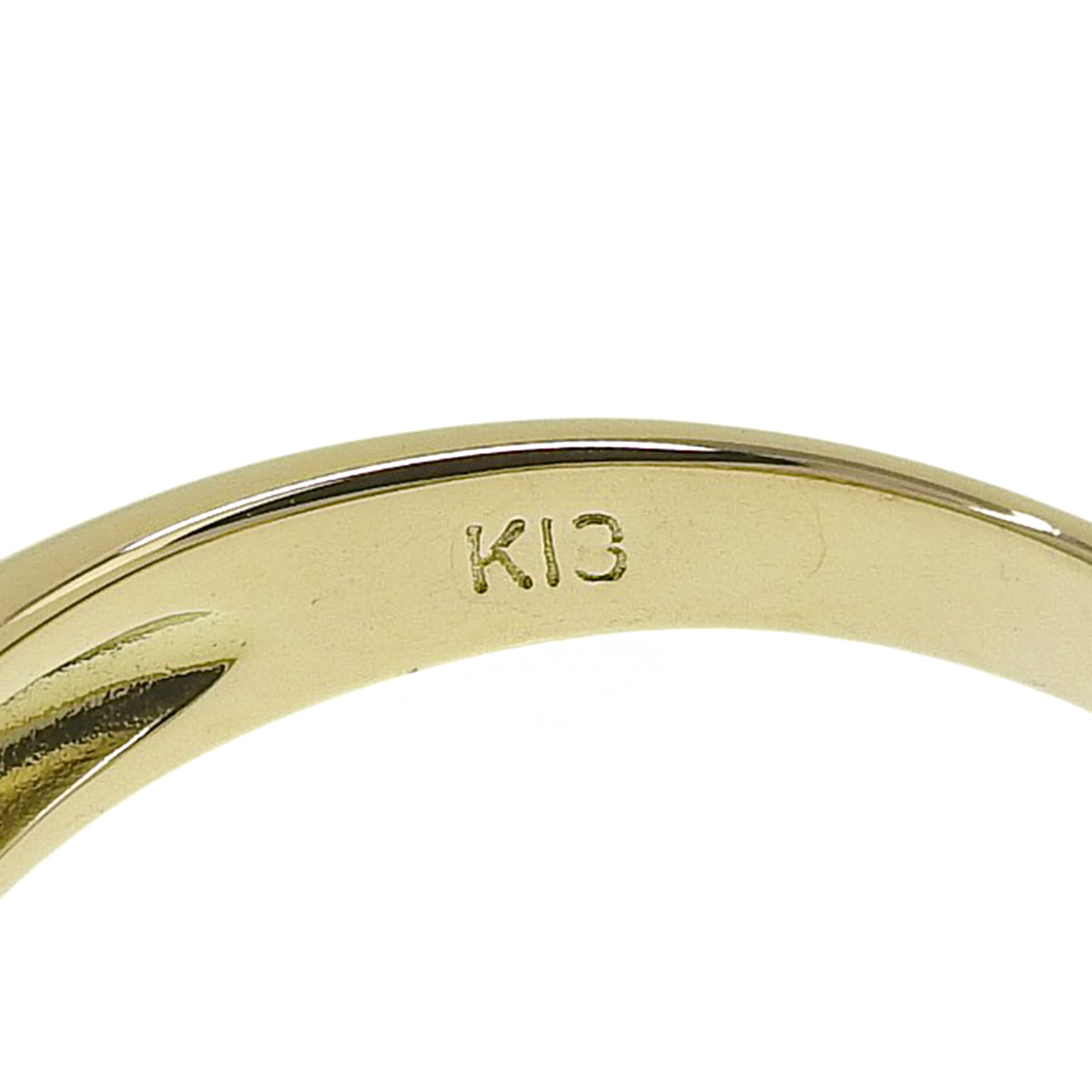 ダイヤモンド ハーフパヴェリング D1.01 イエローゴールド K18YG 4.4g