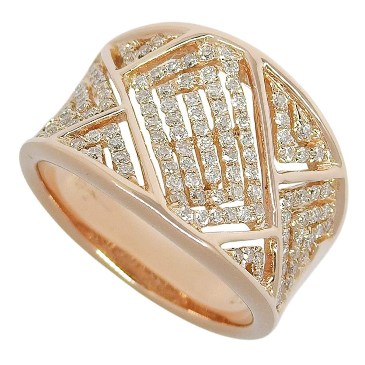 Diamond Ring D0.58 Pink Gold K18PG 8.6g