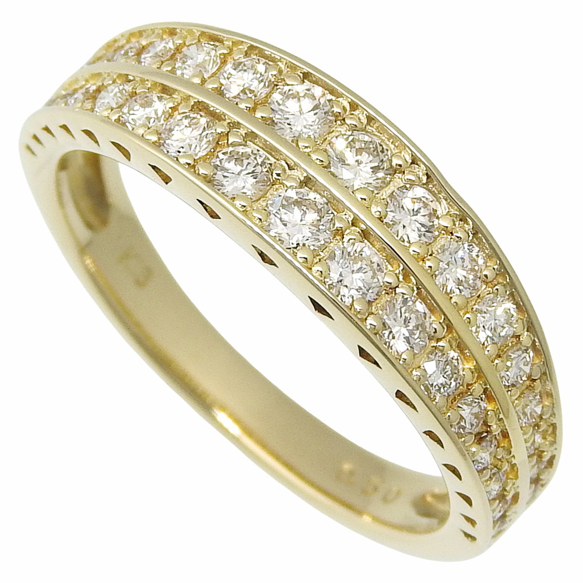 ダイヤモンド リング D0.50 イエローゴールド K18YG 11.5(51.5)号 3.5g