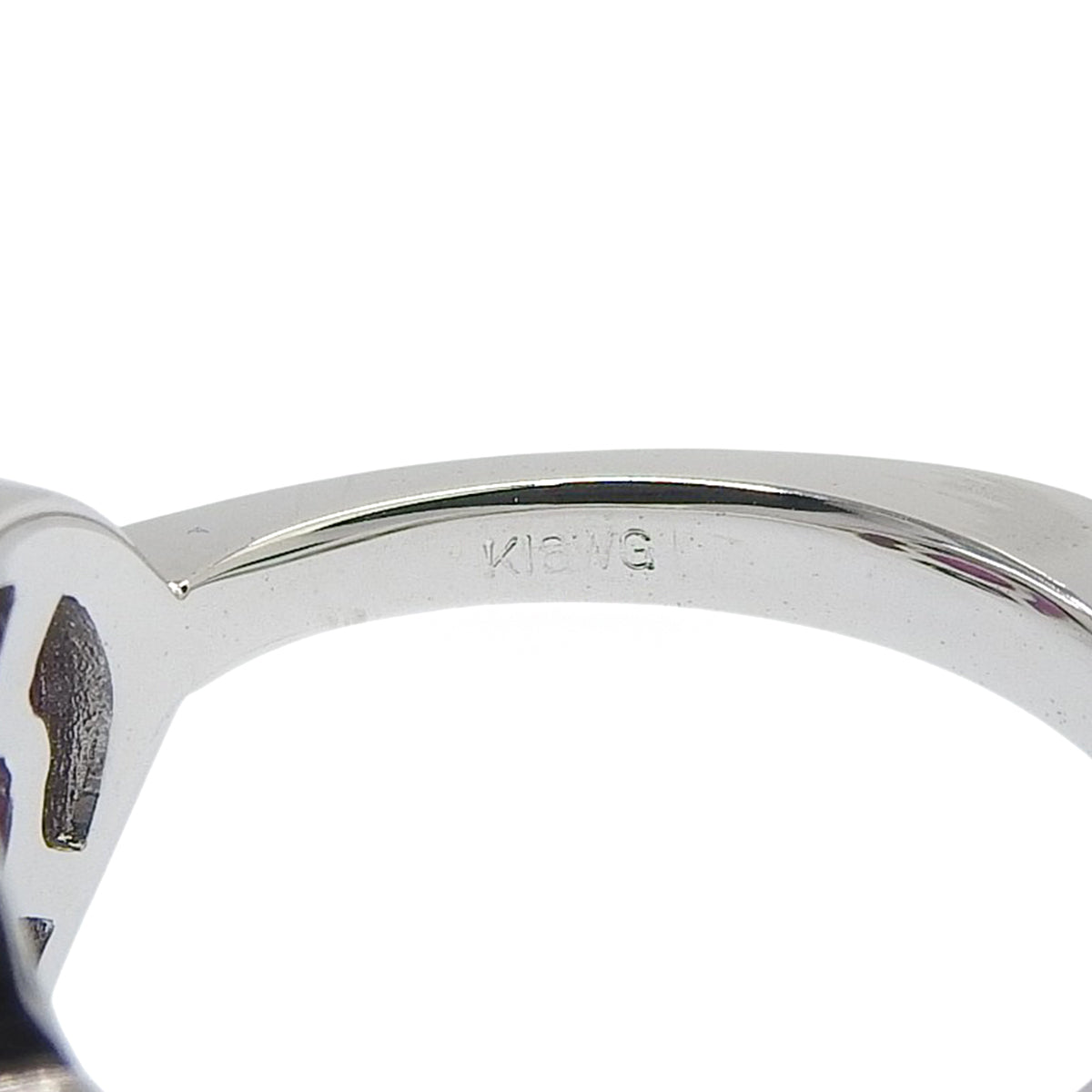 ガーネット ダイヤモンド リング G3.00/D0.16 ホワイトゴールド K18WG 7.4g