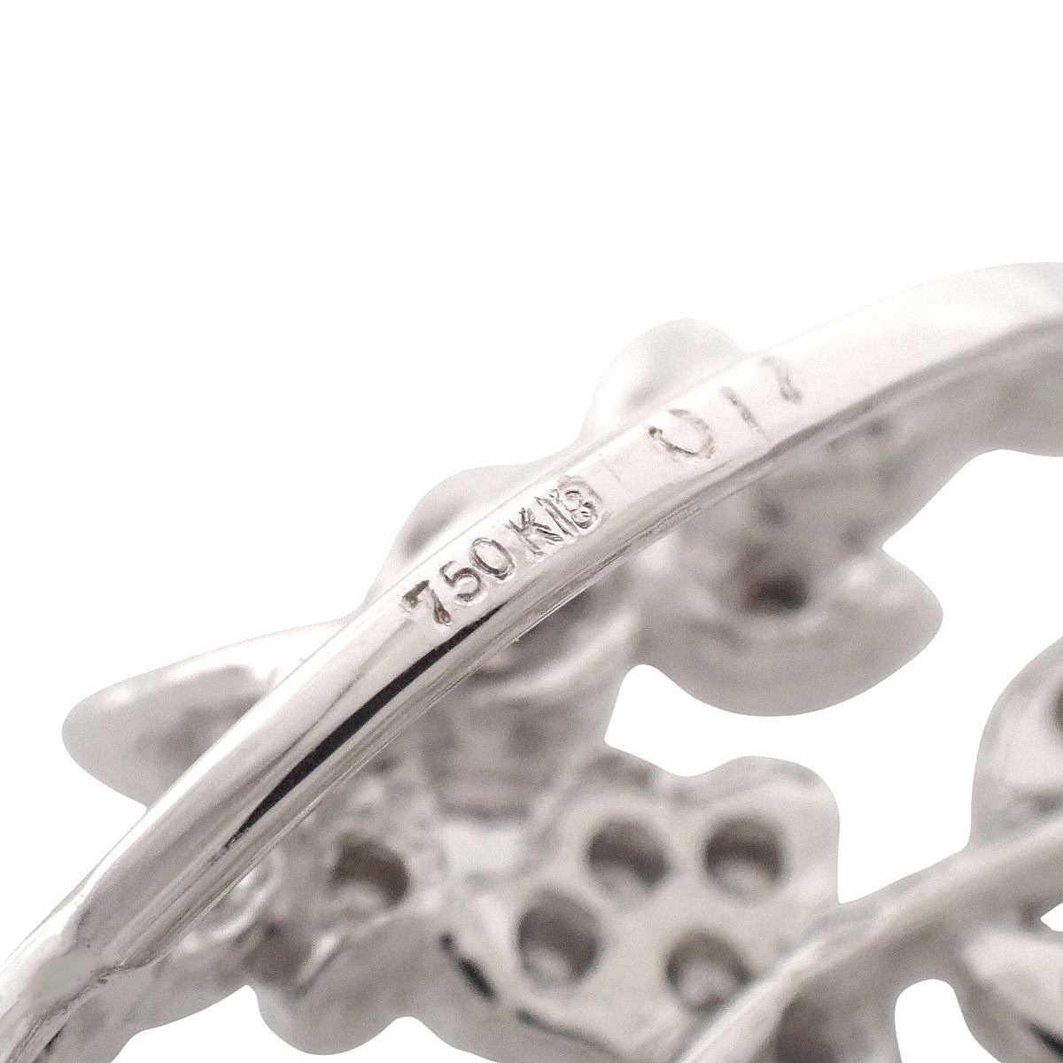 Diamond Brooch D1.02,0.17 White Gold K18WG 15.4g