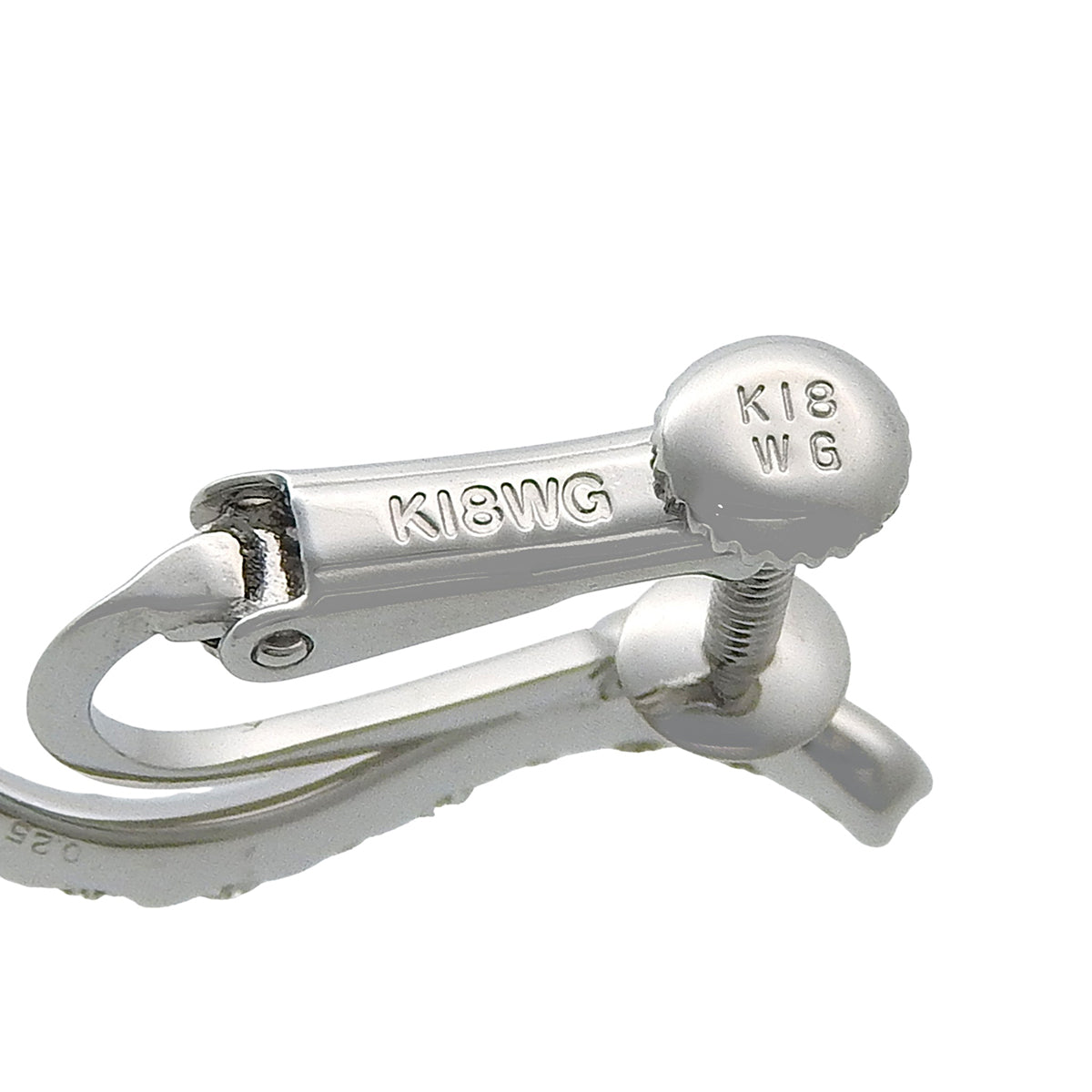 ダイヤモンドイヤリング D0.25 ホワイトゴールド K18WG 2.7g