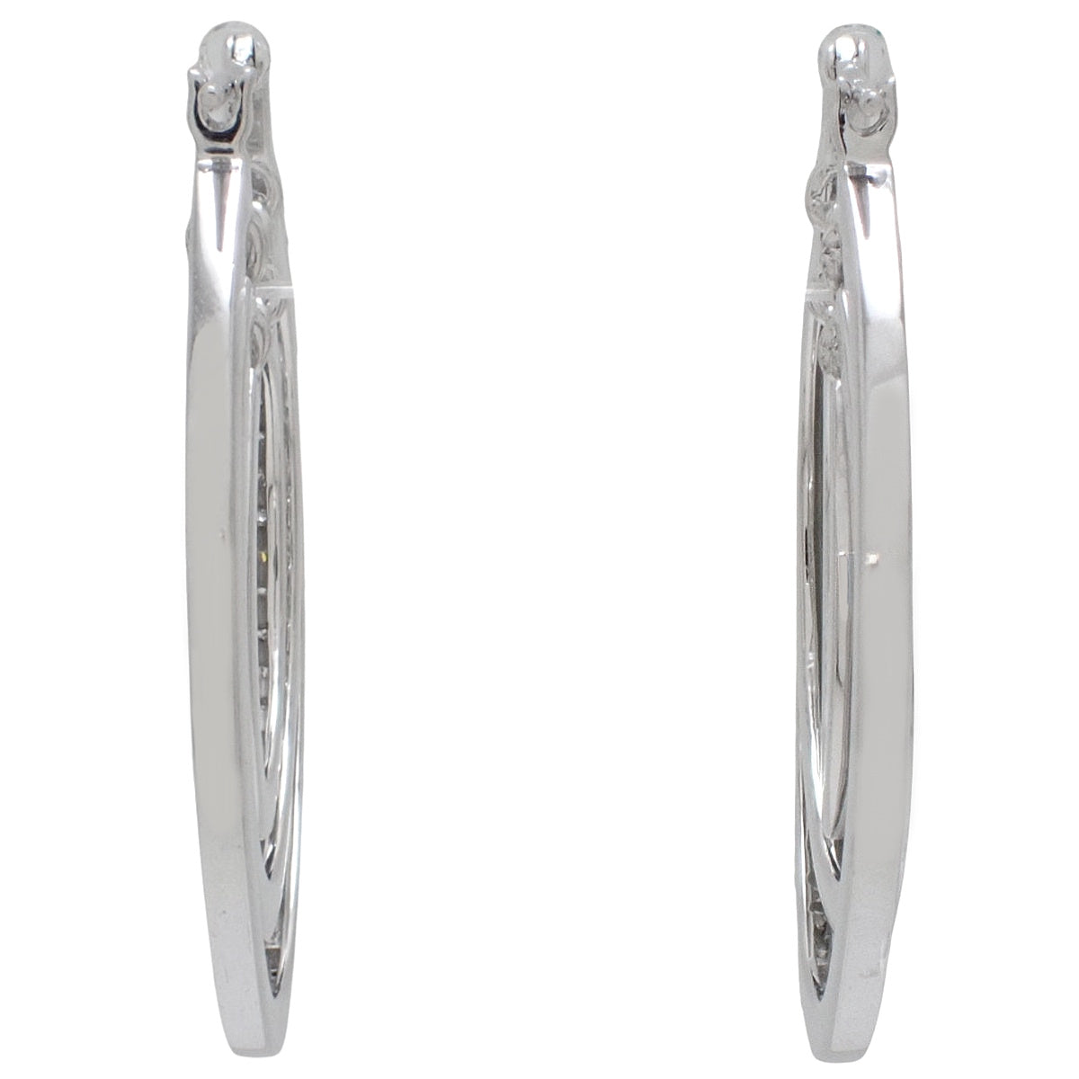 Diamond Triple Hoop Earrings D0.43, 0.43 White Gold K18WG 14.6g
