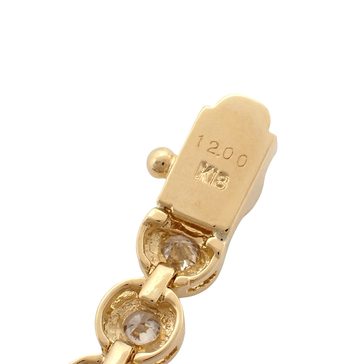 Tennis Diamond Necklace D12.00 Yellow Gold K18YG 33.8g