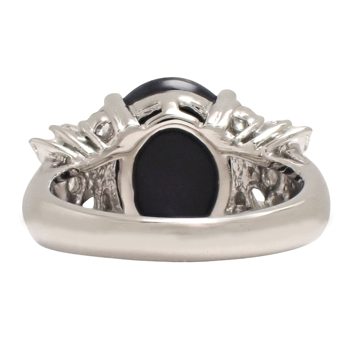 Black Opal and Diamond Ring BOP3.94/D0.84 Platinum Pt900 10.5g