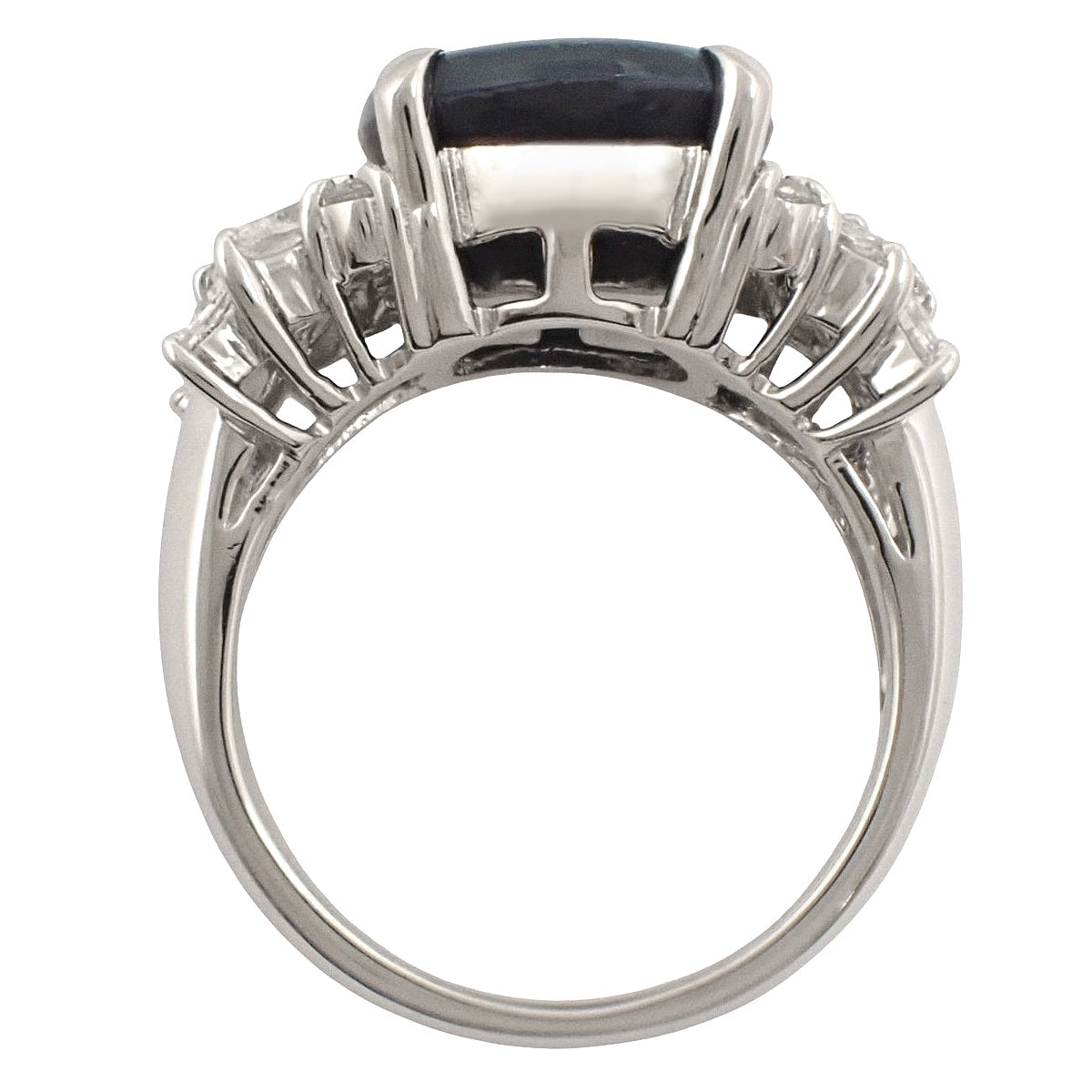 黑欧泊钻石戒指,BOP3.94/D0.84,铂金Pt900,10.5克