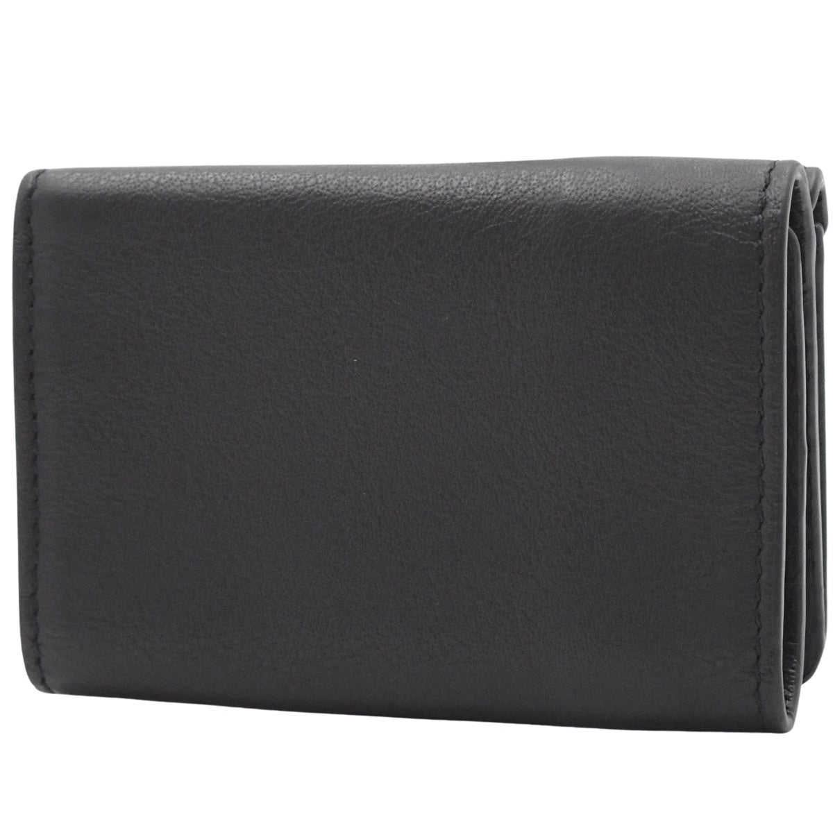 ペーパー ミニ ウォレット カーフ ブラック 391446 三つ折り財布 3つ折り