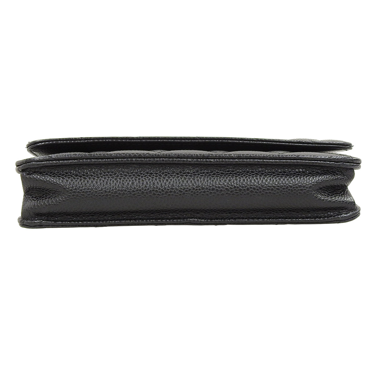 Matelasse Chain Wallet in Caviar Leather, Black, AP0250