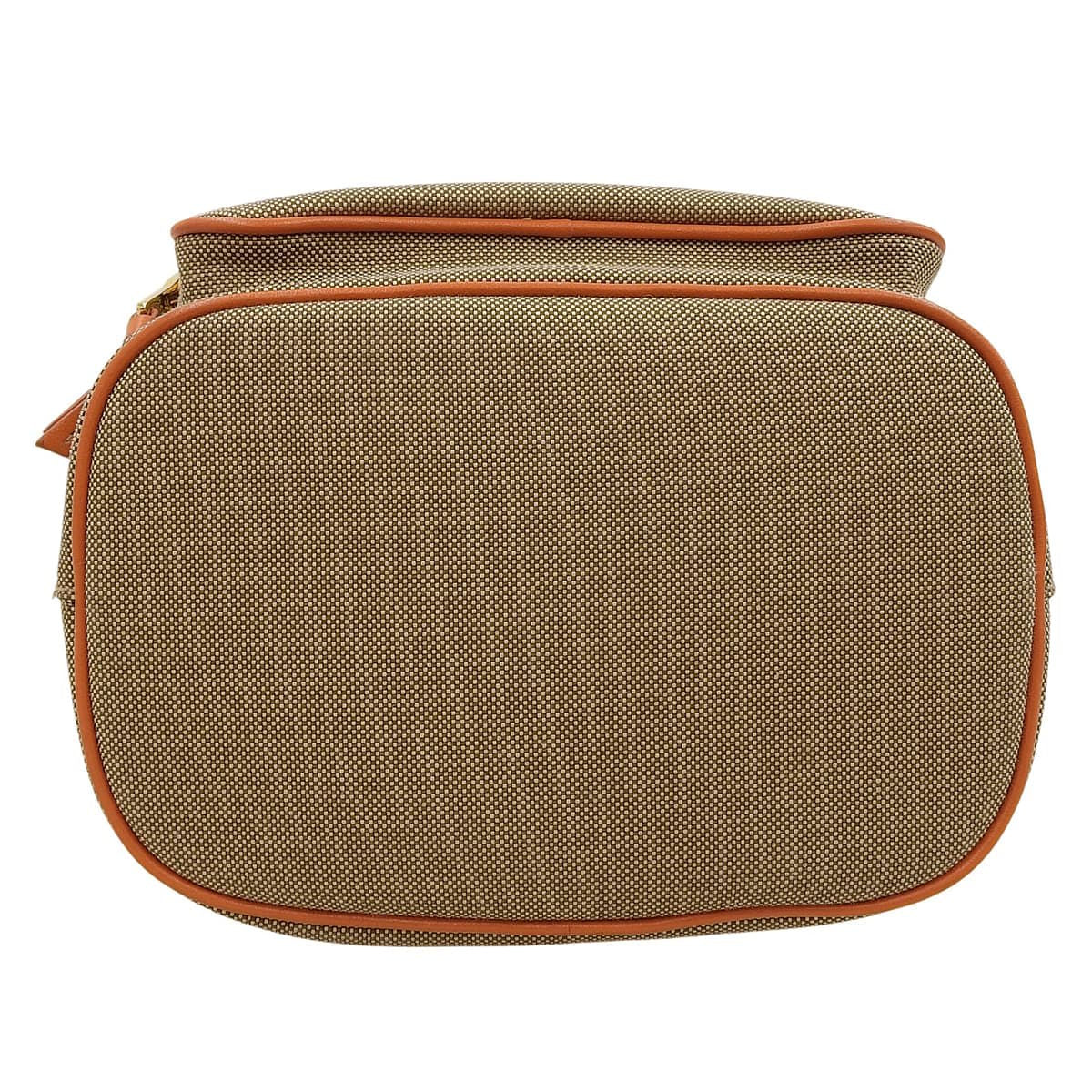 Duet Bucket Bag Canvas Leather Beige Orange 1BH038