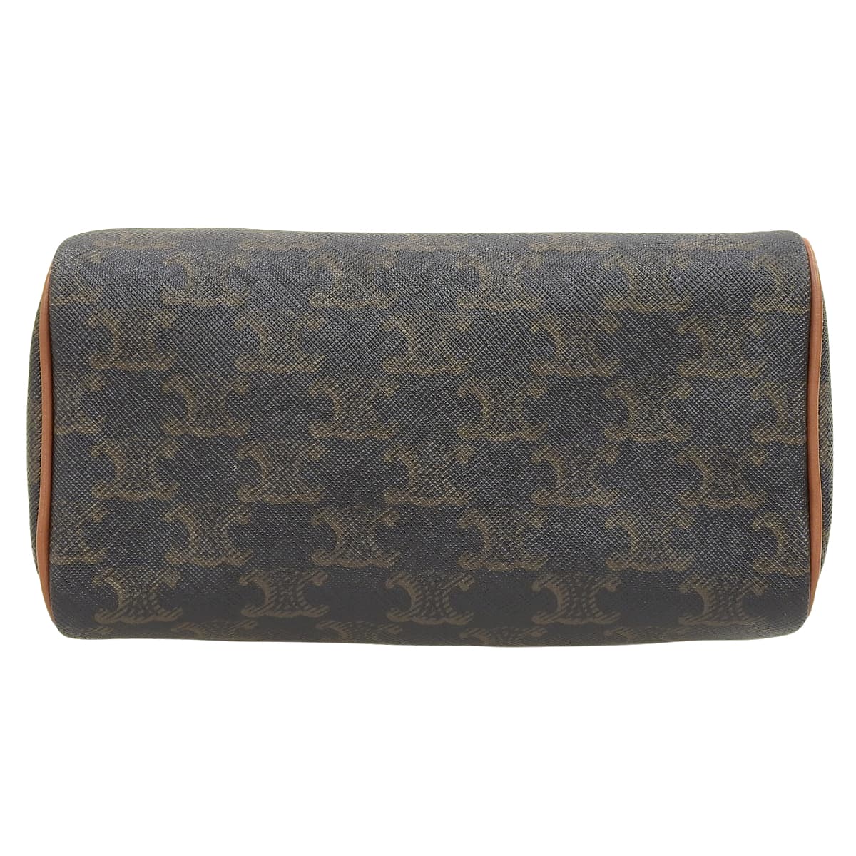 小号波士顿包,小牛皮和 Triomphe 帆布材质,棕褐色,113772CAS.04LU