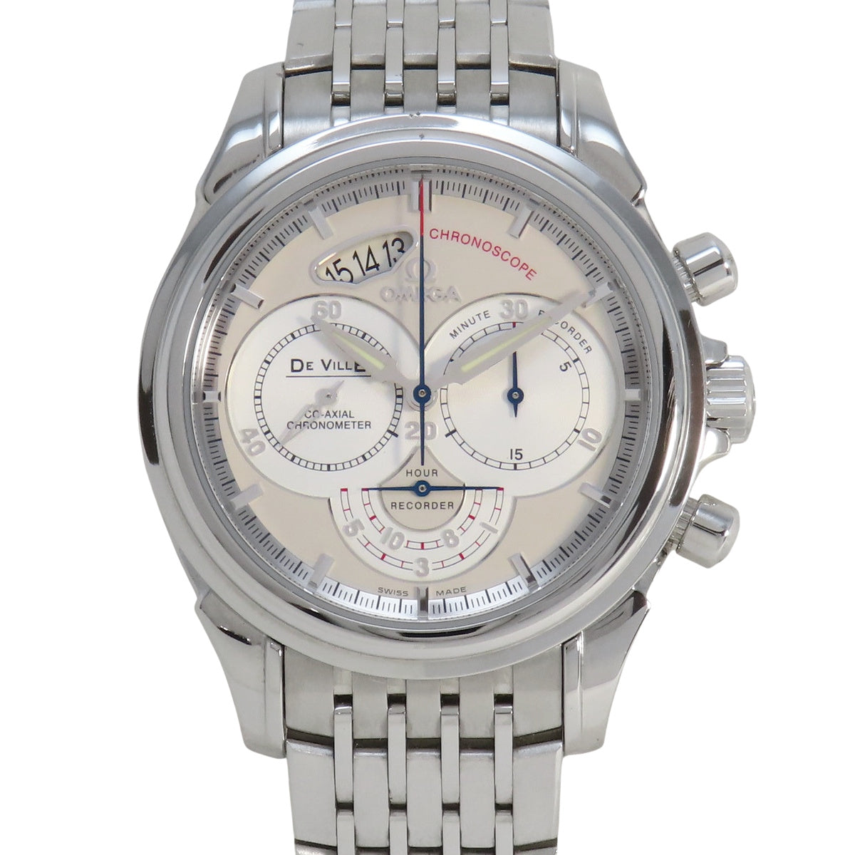 De Ville Chronoscope Co-Axial 4550.30 SS Ivory Automatic Men's Watch
