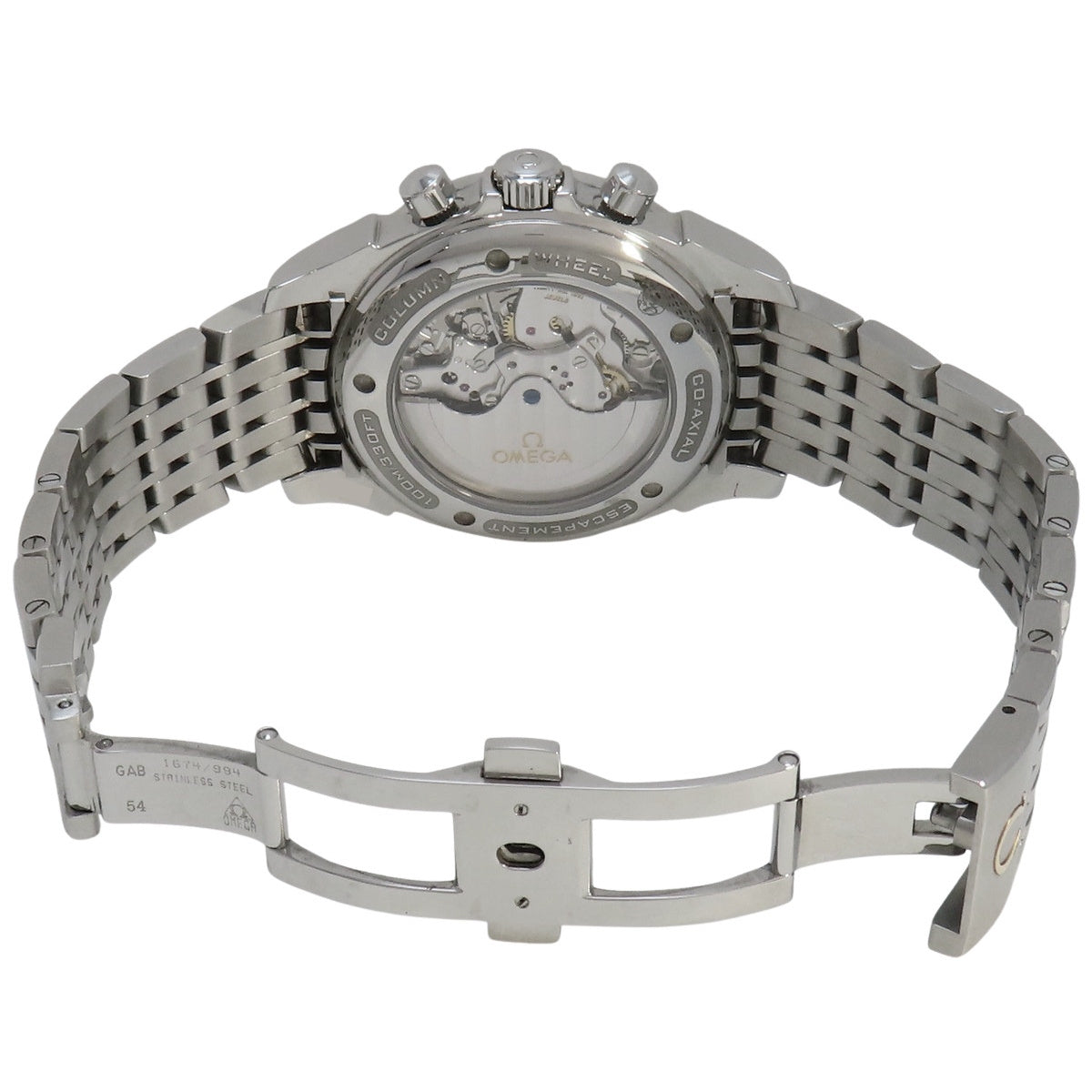 碟飞系列计时表同轴4550.30精钢象牙白自动男士腕表