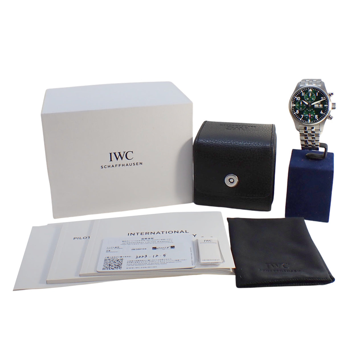 Pilot's Watch Chronograph 41 IW388104 Stainless Steel Green Automatic Men's