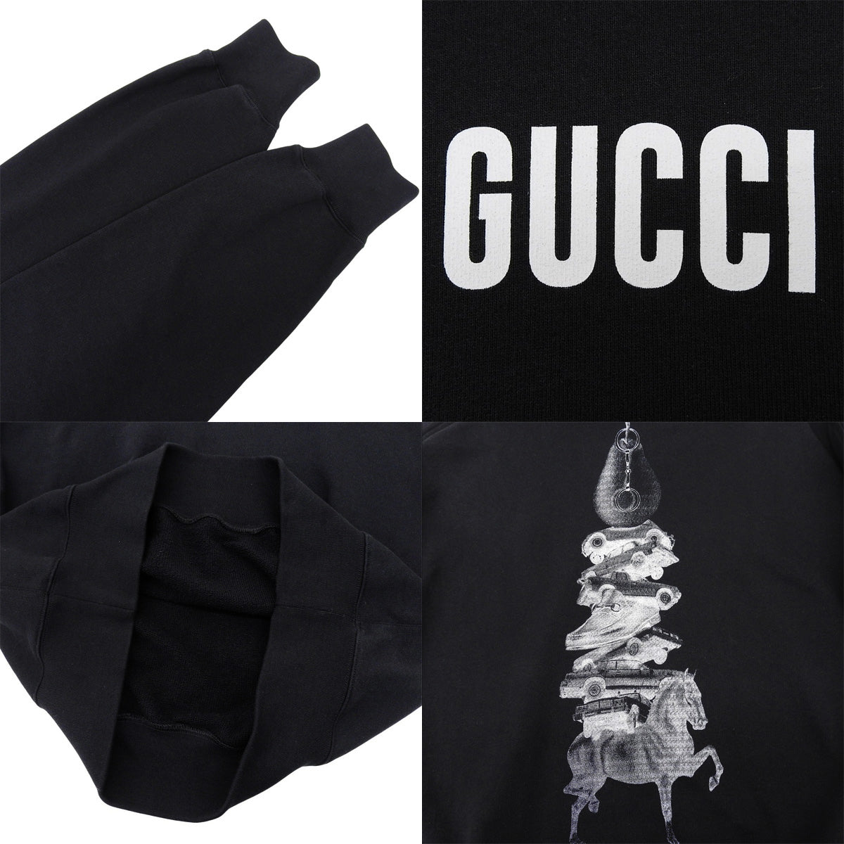 Back Print Pullover Hoodie M