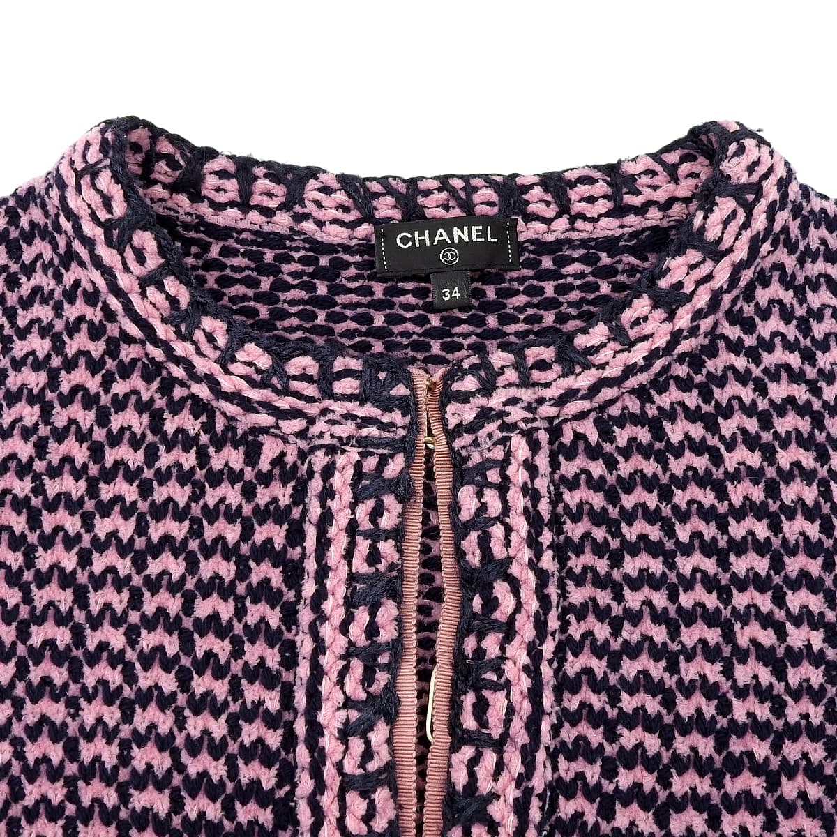 Coco Button Tweed Jacket Size 34 P70