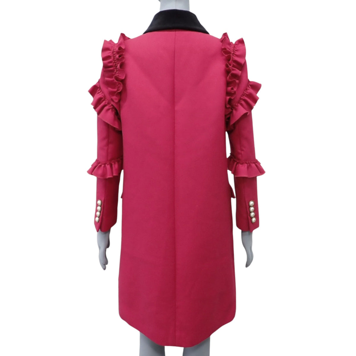 GG pearl button ruffle coat 2016 size 40