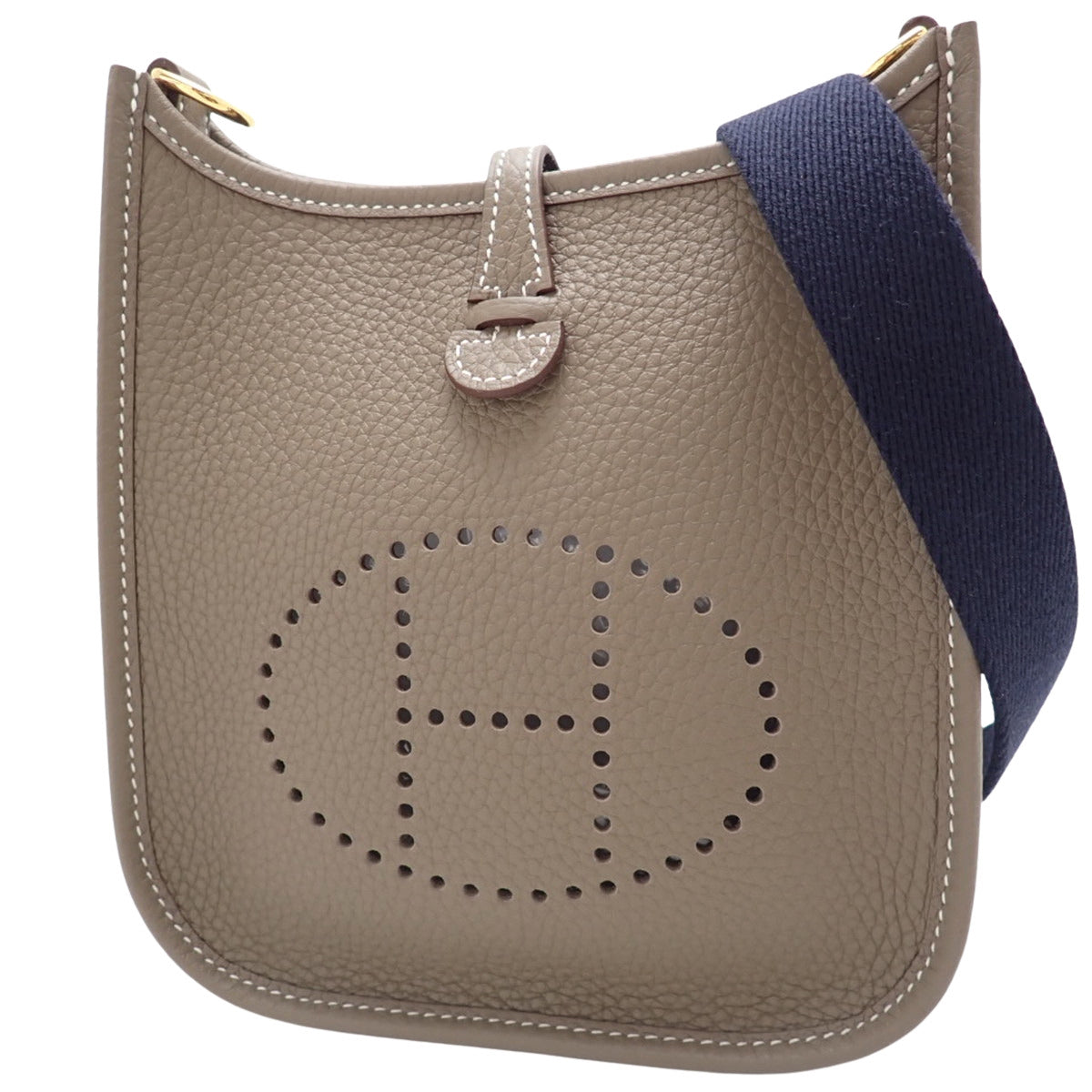 【新品】Evelyn Amazon TPM K 印花,Taurillon Clemence Etoupe/Etoupe,靛蓝,金色五金