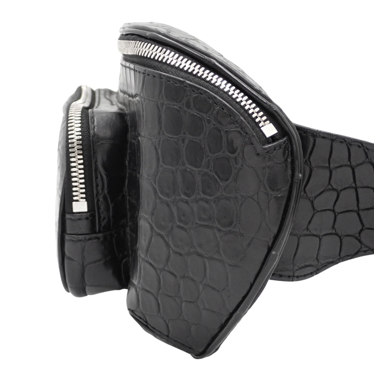Polosus Crocodile Bumbag in Black N81771