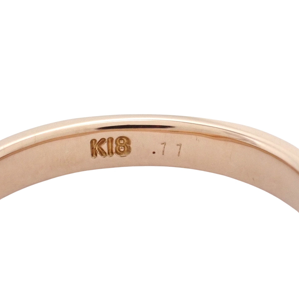 Diamond ring in pink gold K18PG