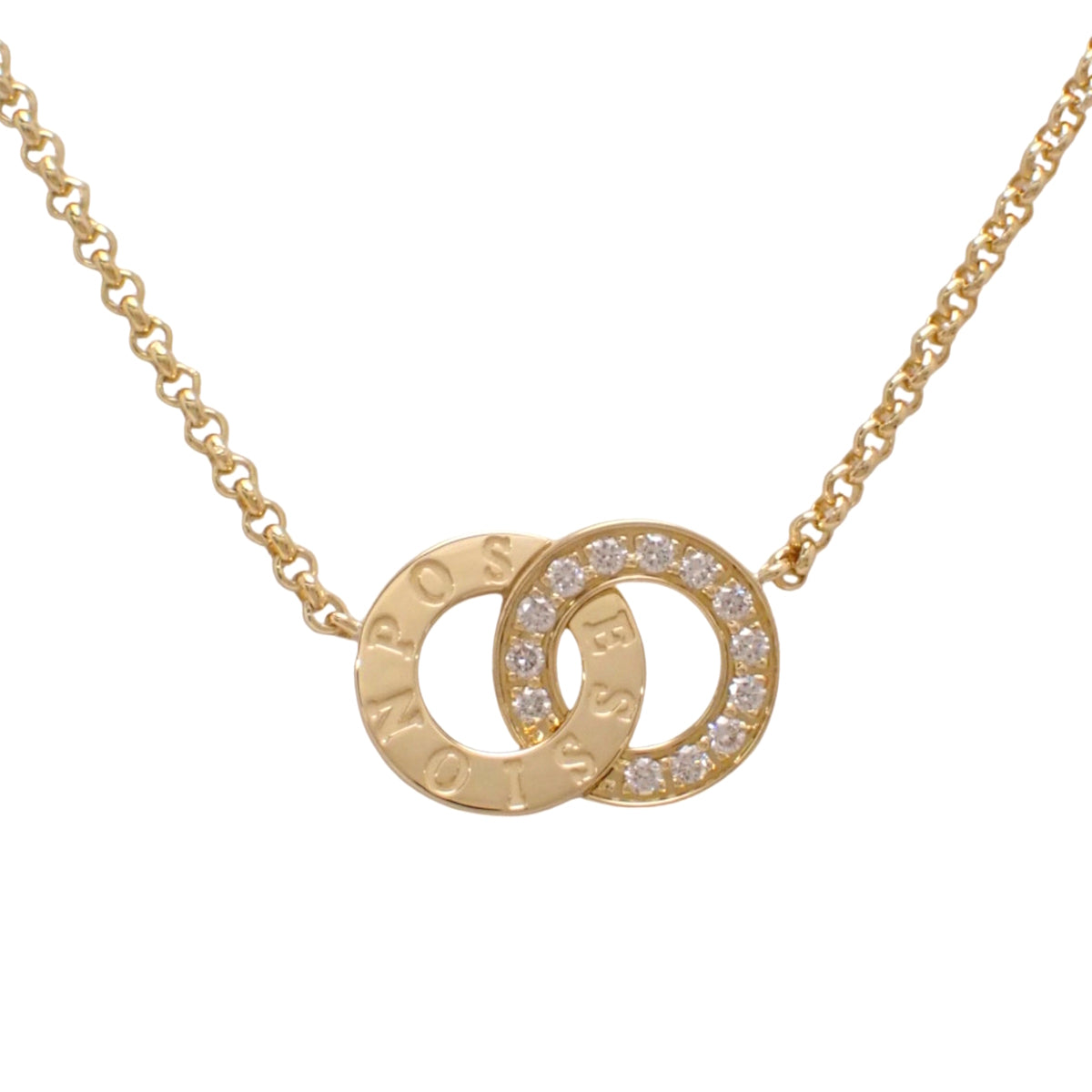 ポセション ネックレス ダイヤモンド イエローゴールド K18YG