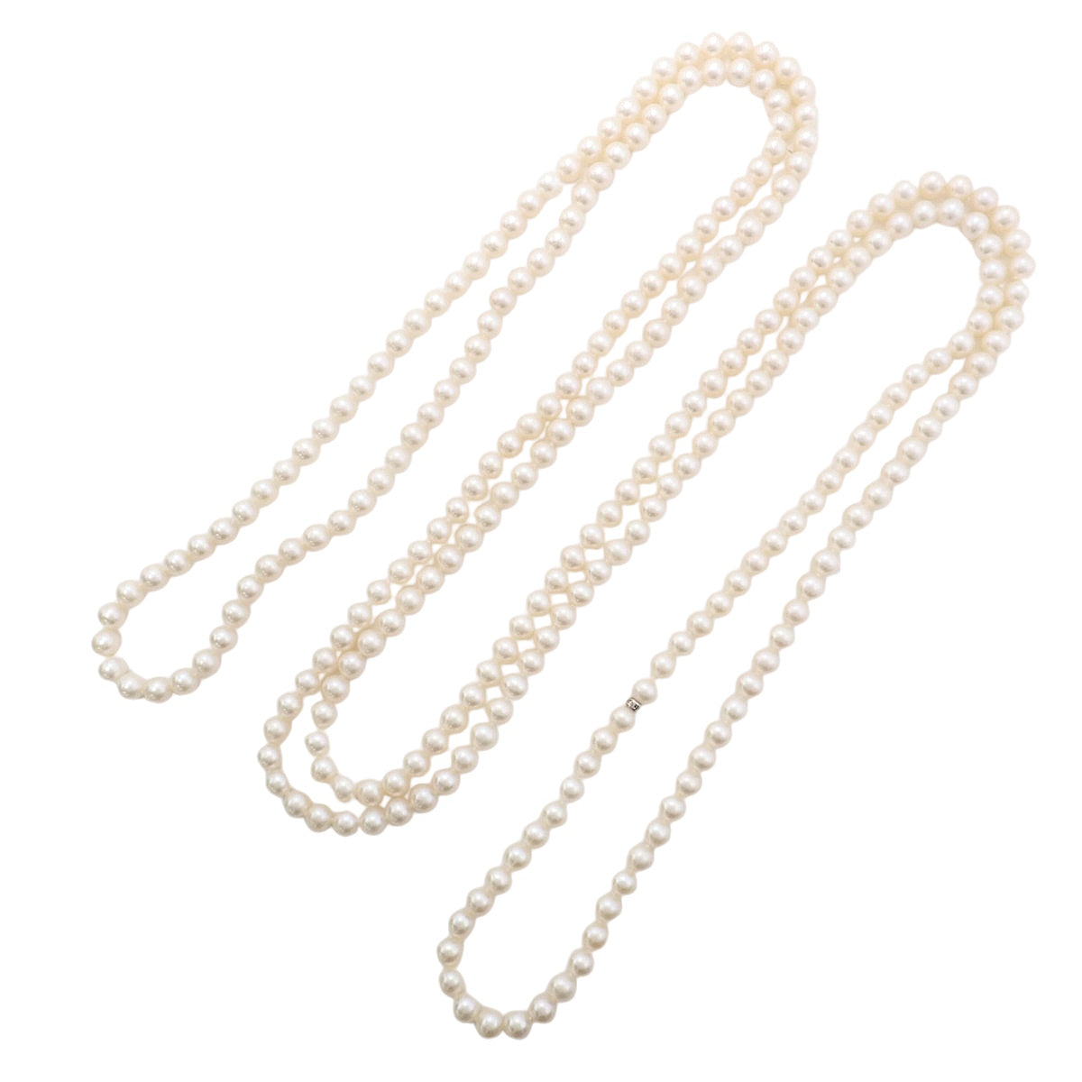 Pearl wrap necklace in 925 silver