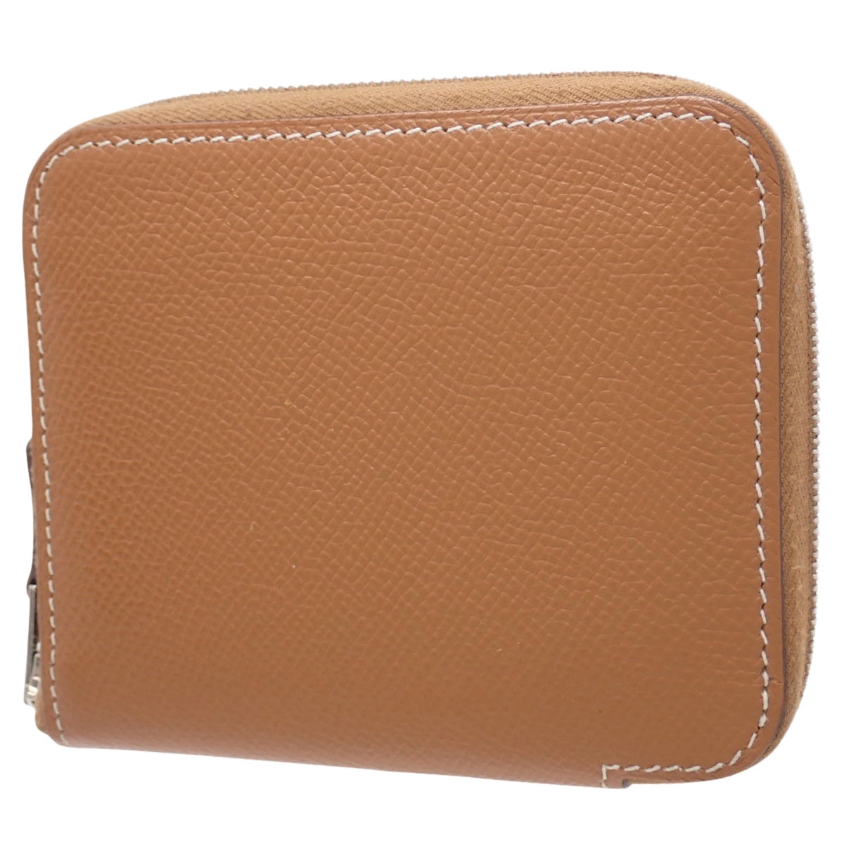 Azap Compact Silkin Epsom Silk Gold/Jaune Citron Silver Hardware Z stamp