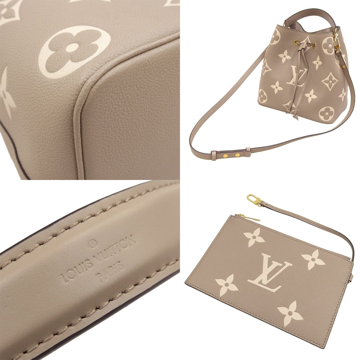 Two-tone Monogram Empreinte NeoNoe MM Tourterelle Creme M45555