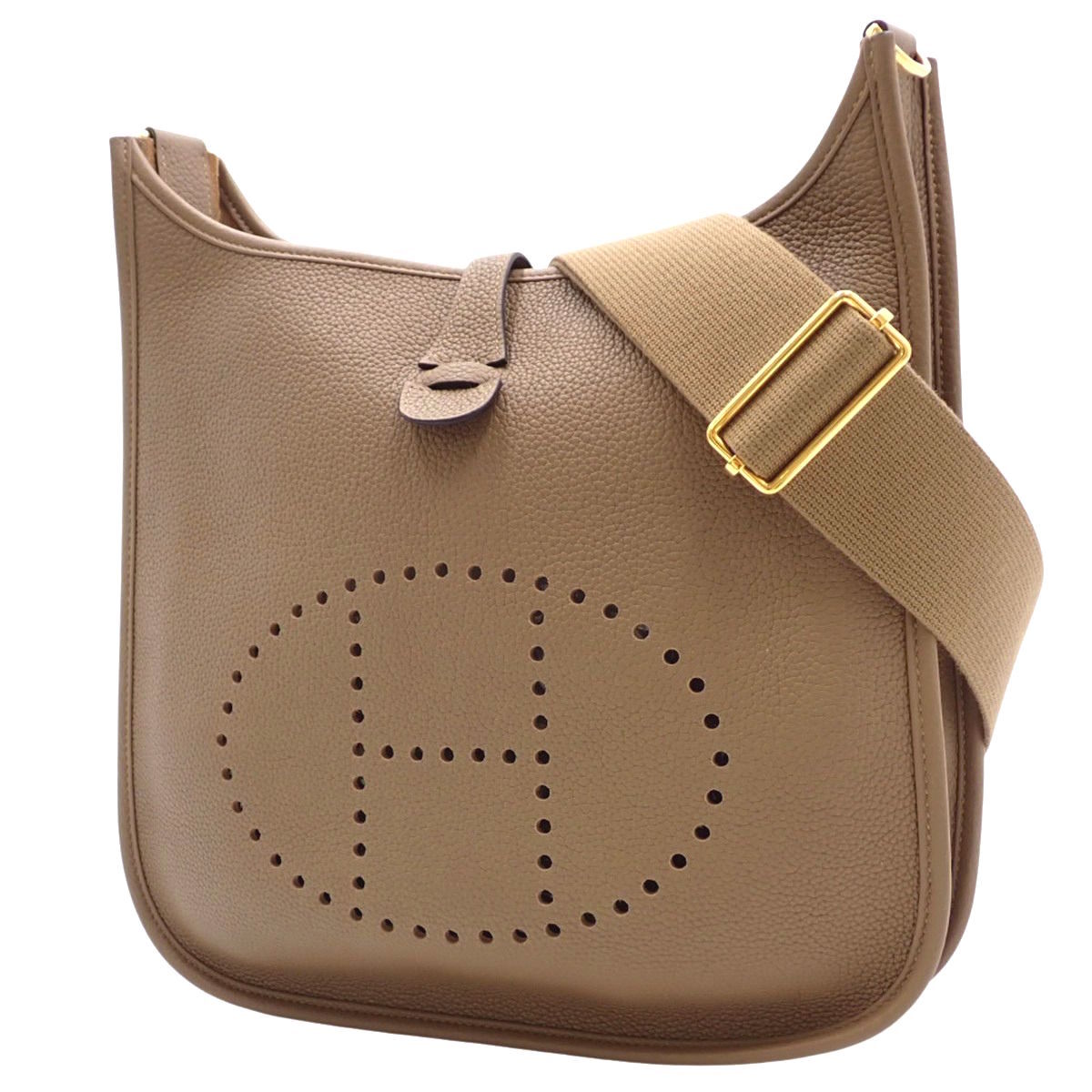 Evelyn 3PM Togo Etoupe/Etoupe Gold Hardware Z Stamp