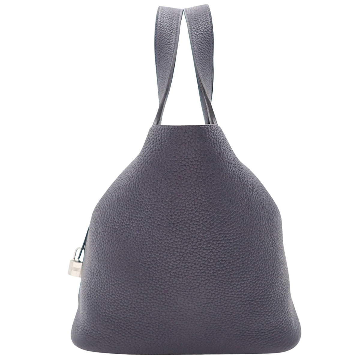 Picotin 锁 MM Taurillon Bleu Nuit 银色五金 X 印章