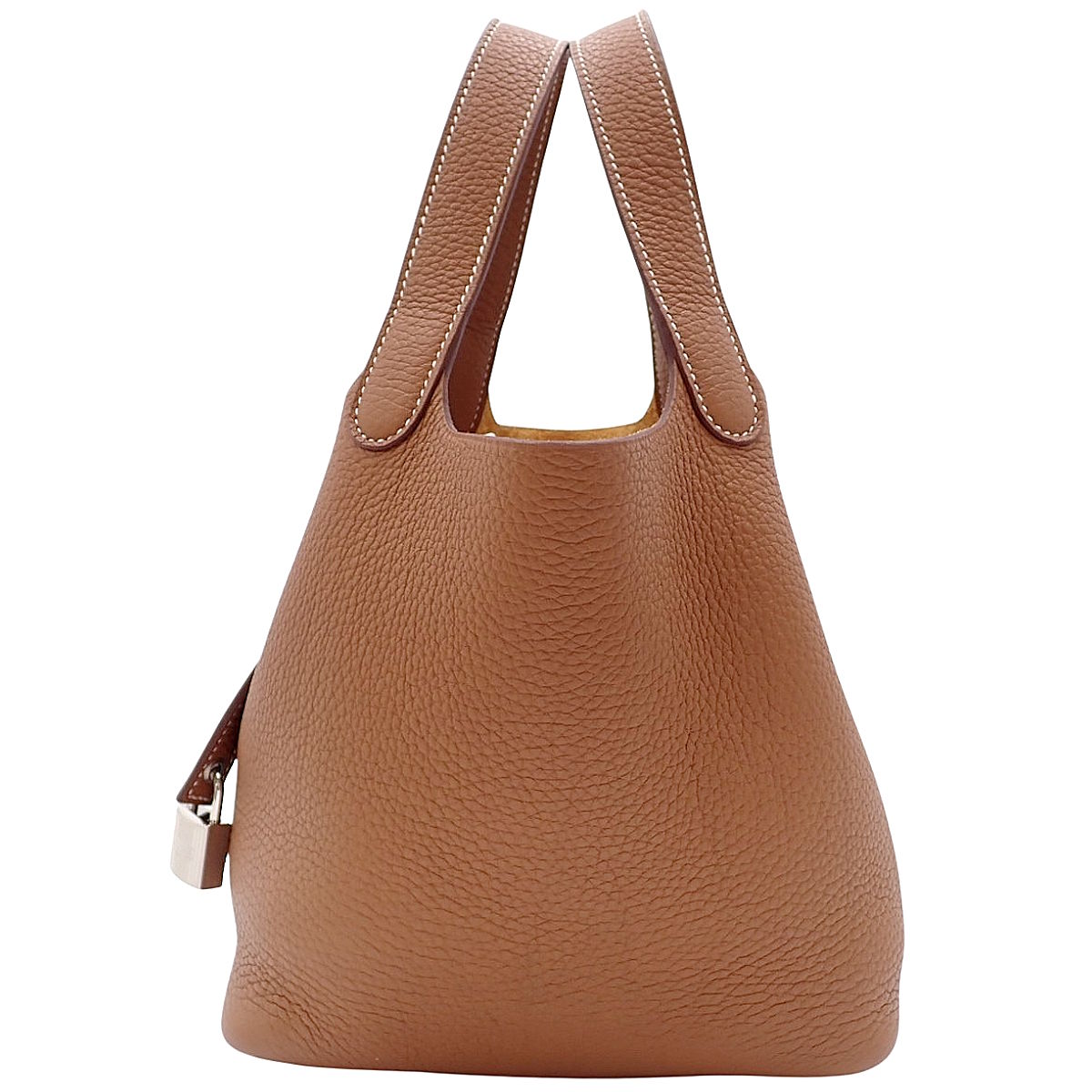 Picotin Lock PM,Taurillon Clemence 皮革,金色、银色五金配件,B 印记