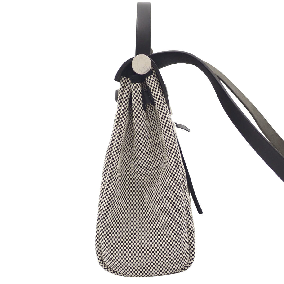 エールバッグジップPM トワルGM ヴァッシュハンター ブラック アイボリー シルバー金具 D刻印