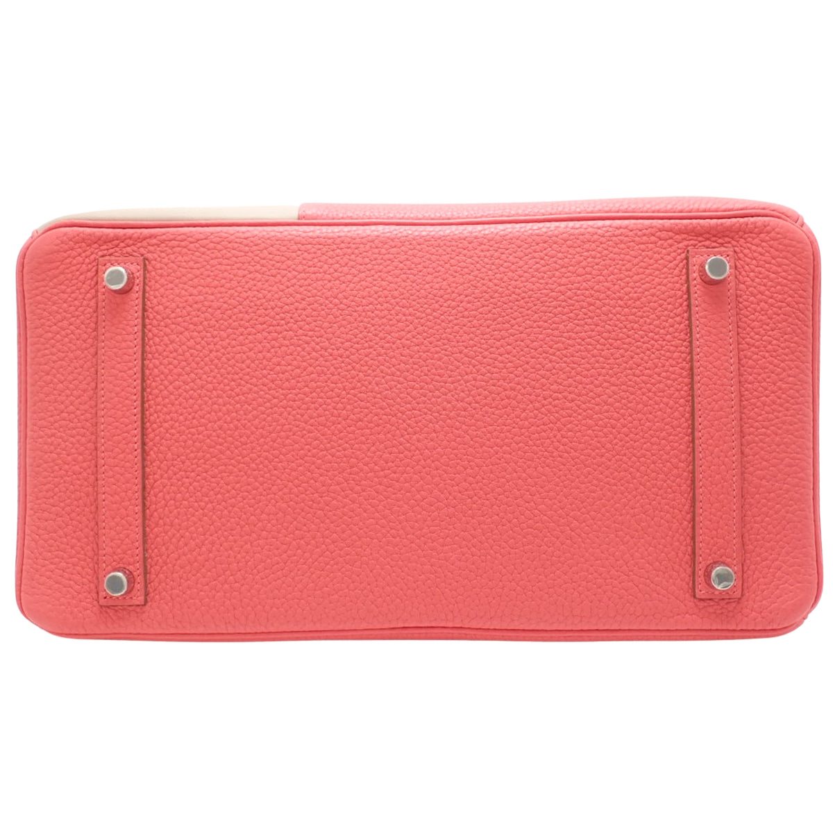 Birkin Kazak 35,Taurillon Swift Rose Jaipur 皮革,Argile Etoupe 皮革,哑光银色五金配件。