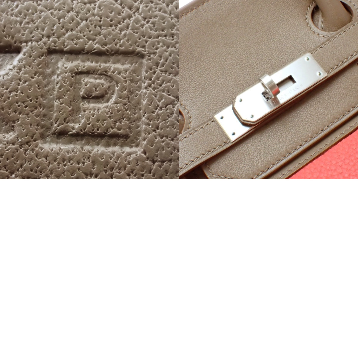 Birkin Kazak 35,Taurillon Swift Rose Jaipur 皮革,Argile Etoupe 皮革,哑光银色五金配件。