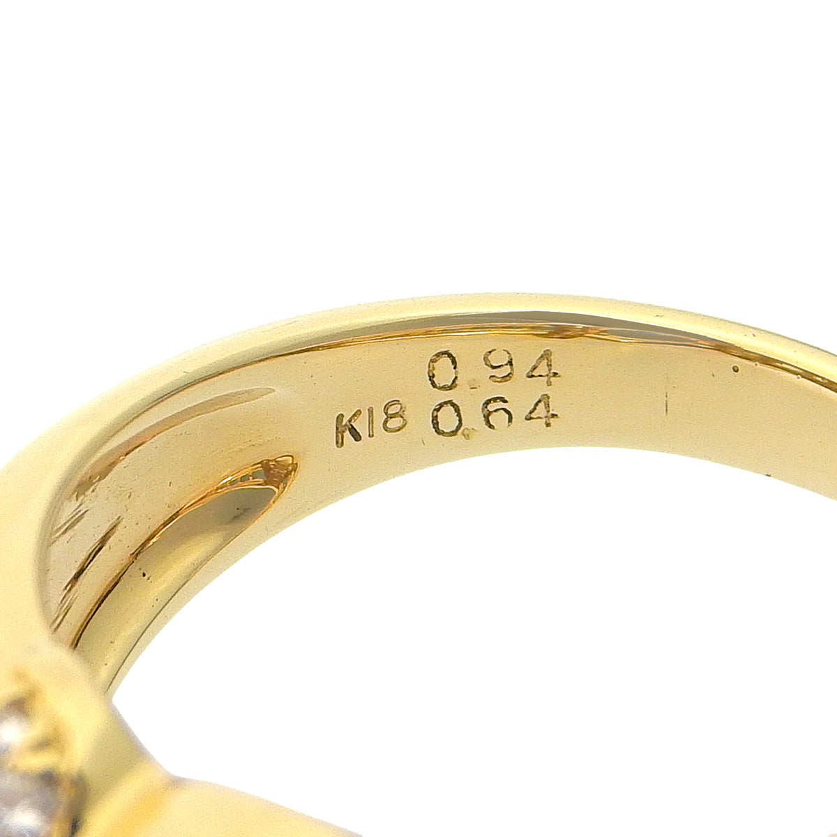 ブルートパーズ リング BT0.94,0.64/D0.35 イエローゴールド K18YG 6.8g