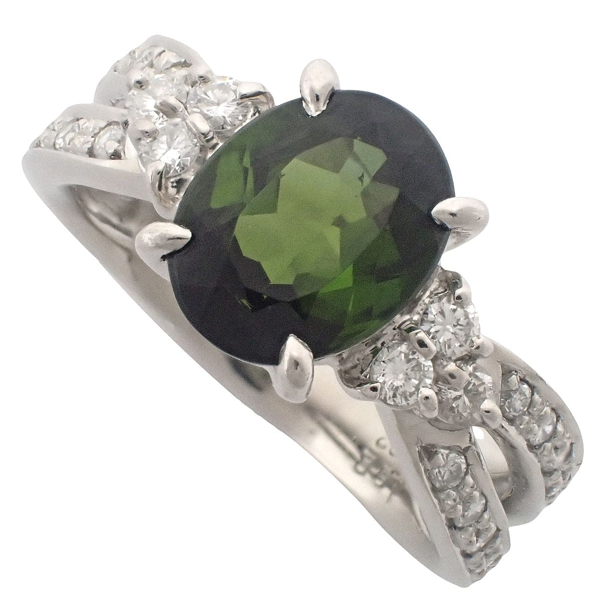 トルマリンリング T1.98/D0.32 プラチナ Pt900 13(53)号 8.1g