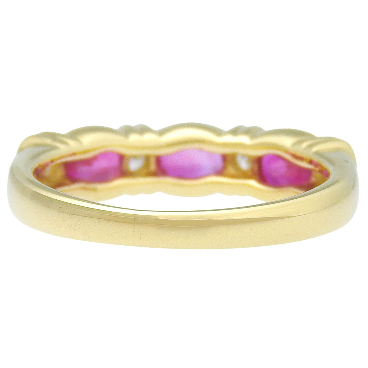 ルビー ダイヤモンド リング R1.16/D0.15 イエローゴールド K18YG 4.3g