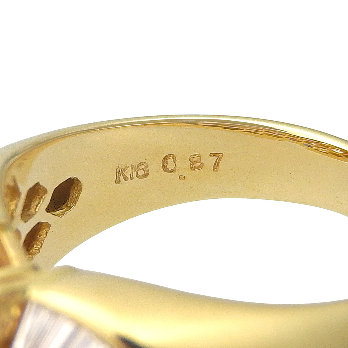 サファイア フラワー リング S0.87/D0.50,0.15 K18YG 7.8g