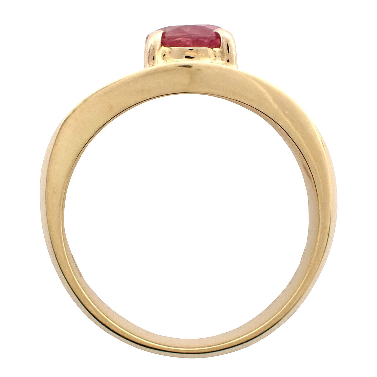 粉色蓝宝石钻石戒指,PS1.85/D0.23,18K黄金,10.7克