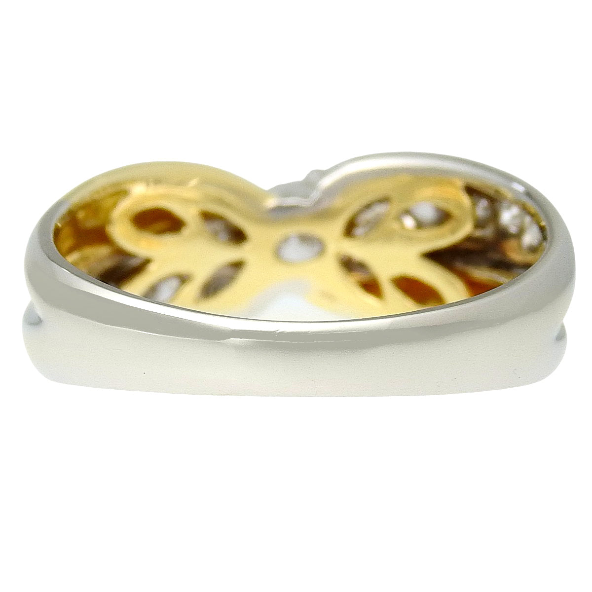 ダイヤモンド コンビリング D0.80 プラチナ Pt900 イエローゴールド K18YG 6.4g