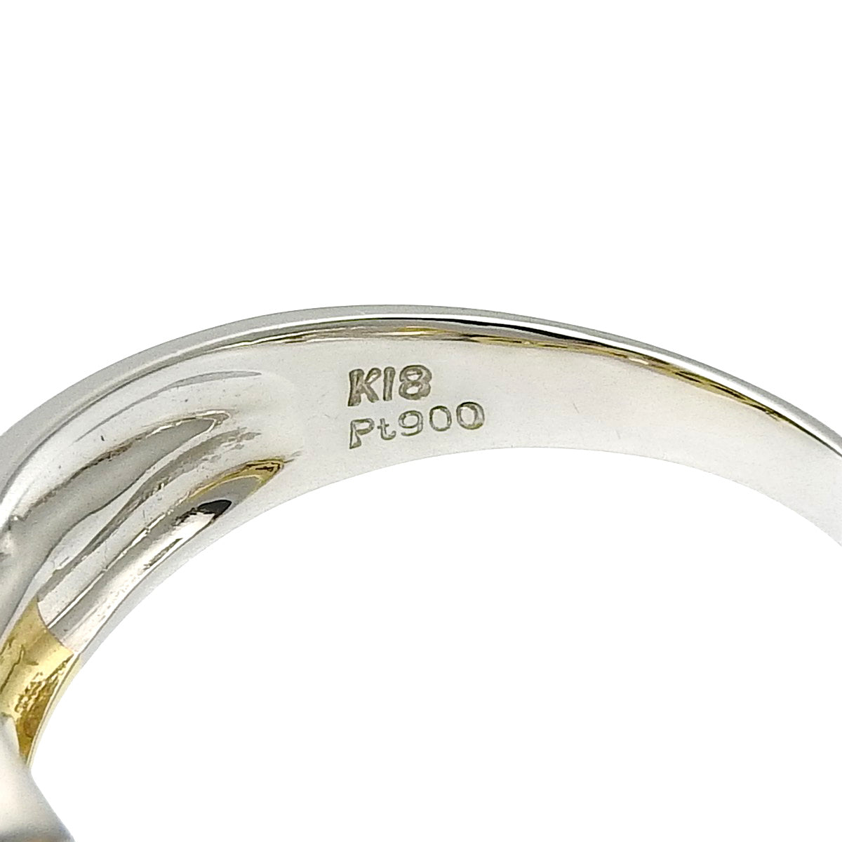 Diamond Combination Ring D0.80 Platinum Pt900 Yellow Gold K18YG 6.4g