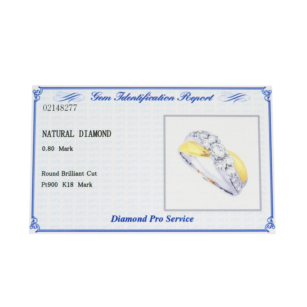 Diamond Combination Ring D0.80 Platinum Pt900 Yellow Gold K18YG 6.4g