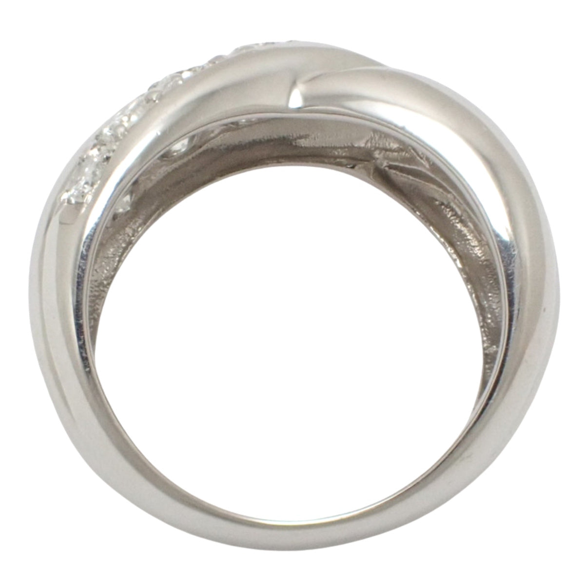 Diamond Ring D1.00 Platinum Pt900 Size 14 (US 7) 14.9g