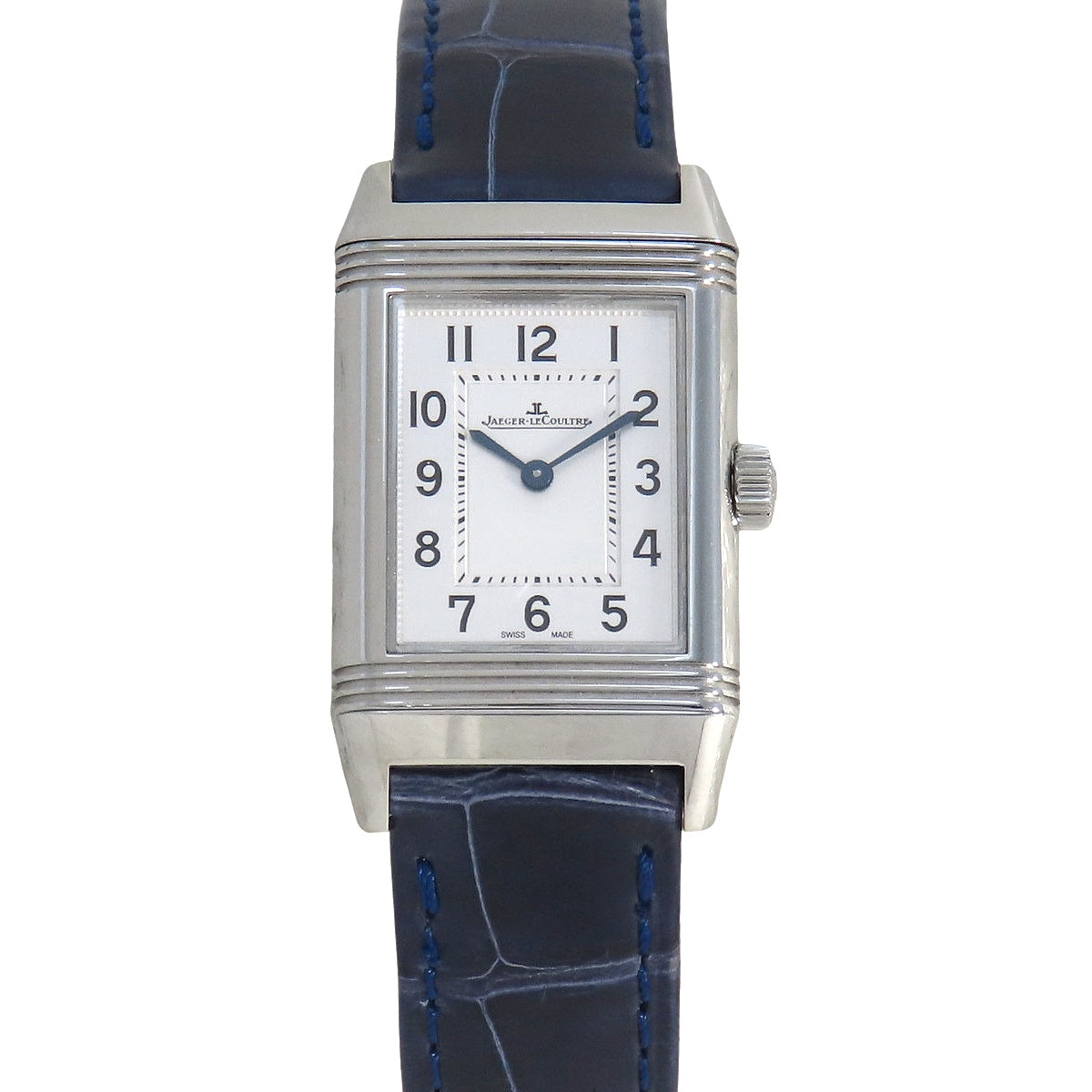 Reverso Classic Small 221.8.47 不锈钢/皮革银色石英女表