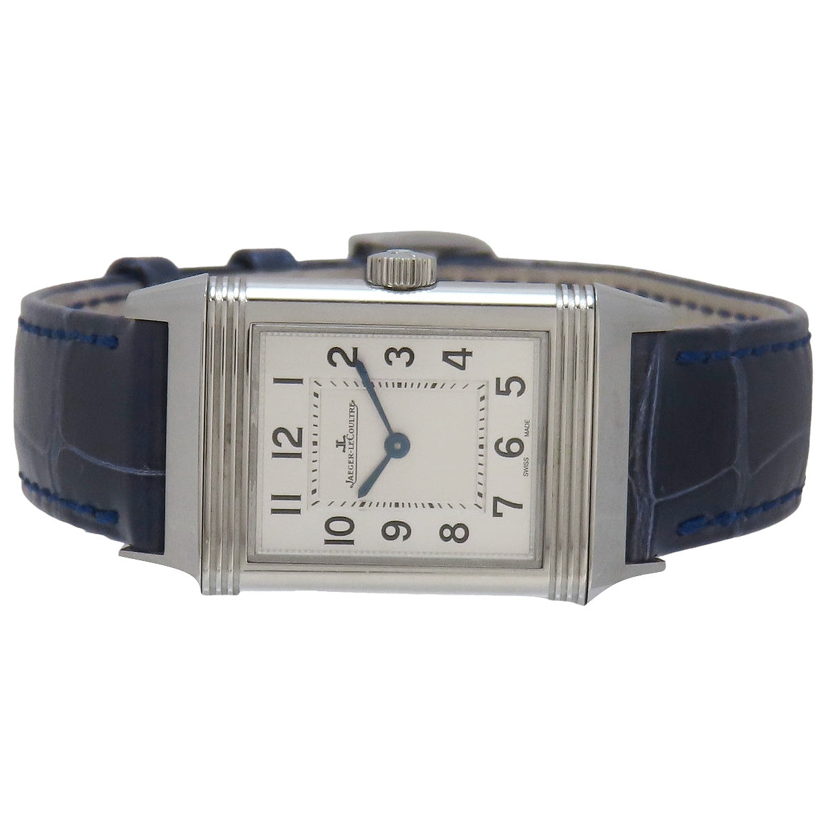 Reverso Classic Small 221.8.47 不锈钢/皮革银色石英女表