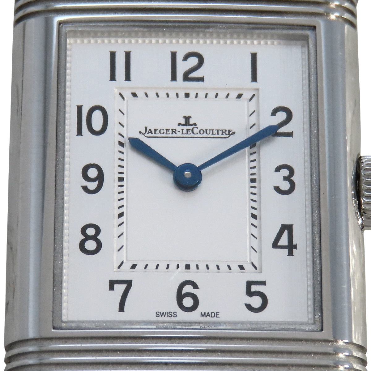 Reverso Classic Small 221.8.47 SS/Leather Silver Quartz Women's