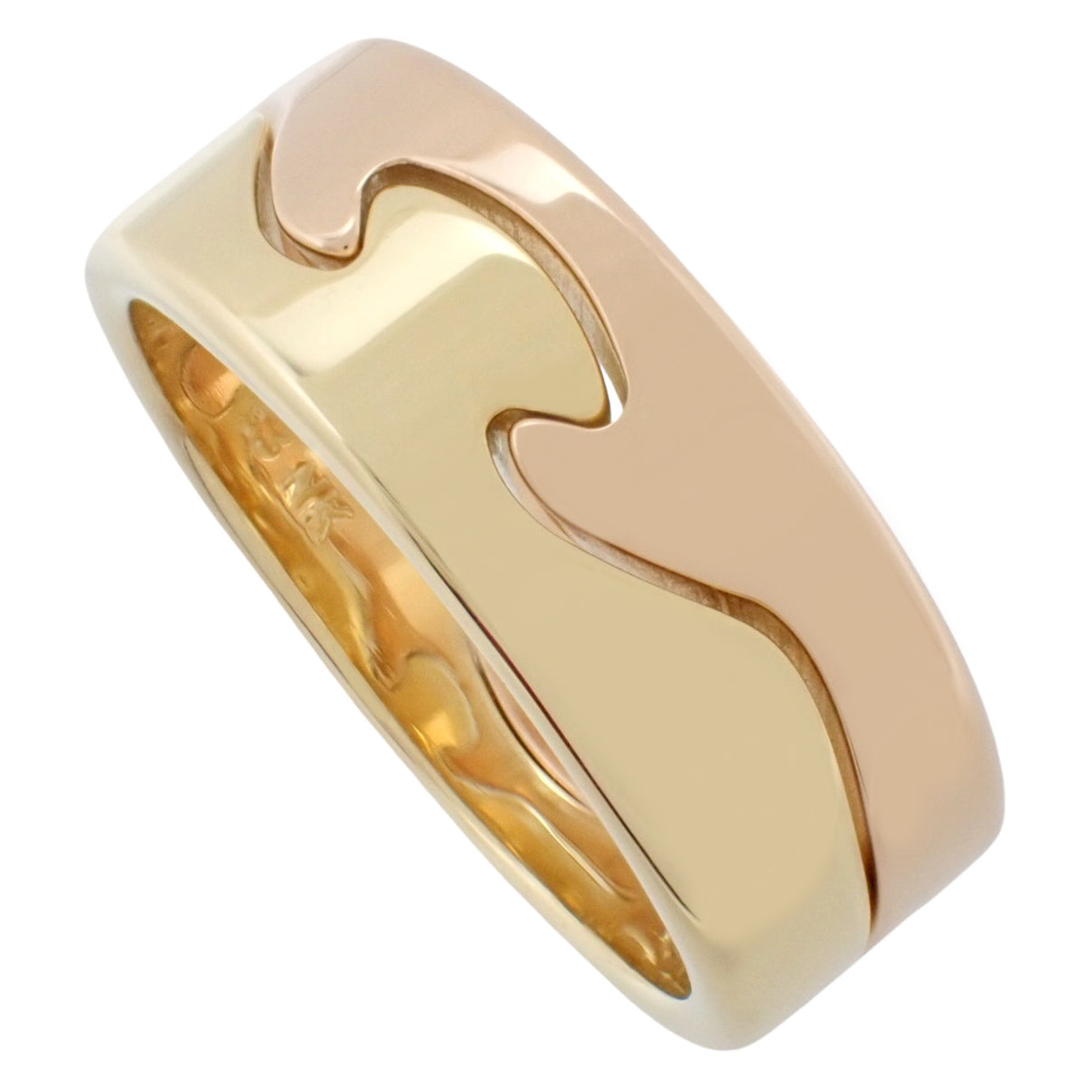 フュージョンリング 2連 イエローゴールド K18YG ピンクゴールド K18PG 10.4g