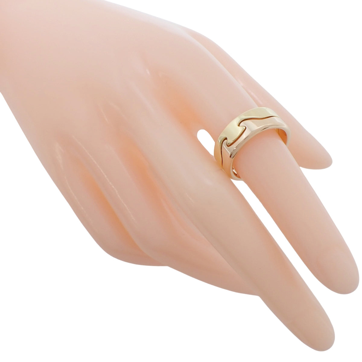 フュージョンリング 2連 イエローゴールド K18YG ピンクゴールド K18PG 10.4g