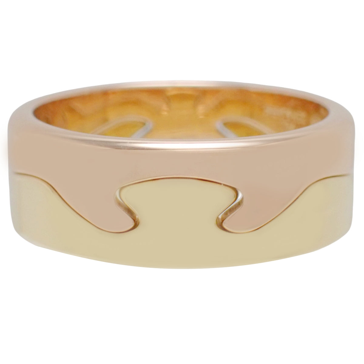 フュージョンリング 2連 イエローゴールド K18YG ピンクゴールド K18PG 10.4g