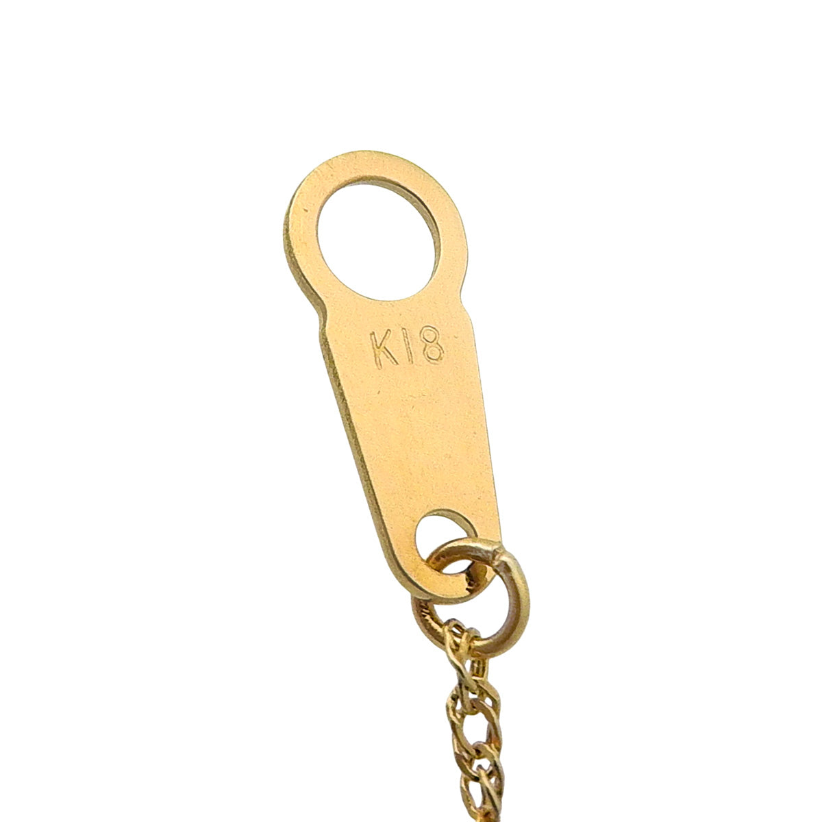 1P Diamond Necklace, Diamond D0.1, Yellow Gold K18YG, 1.5g