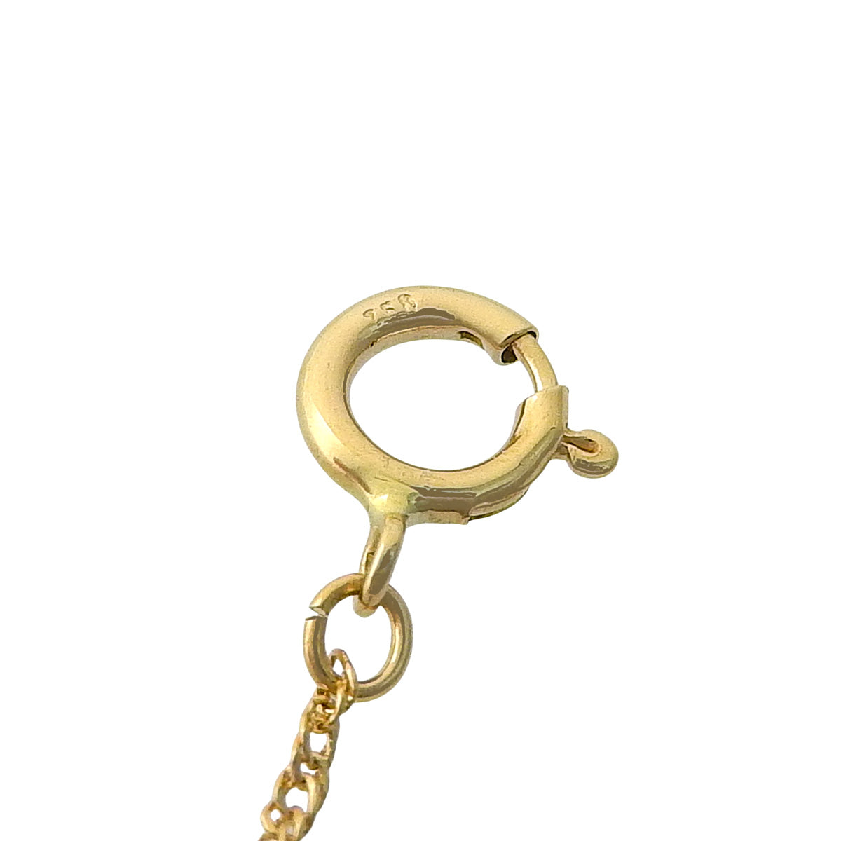 1P Diamond Necklace, Diamond D0.1, Yellow Gold K18YG, 1.5g